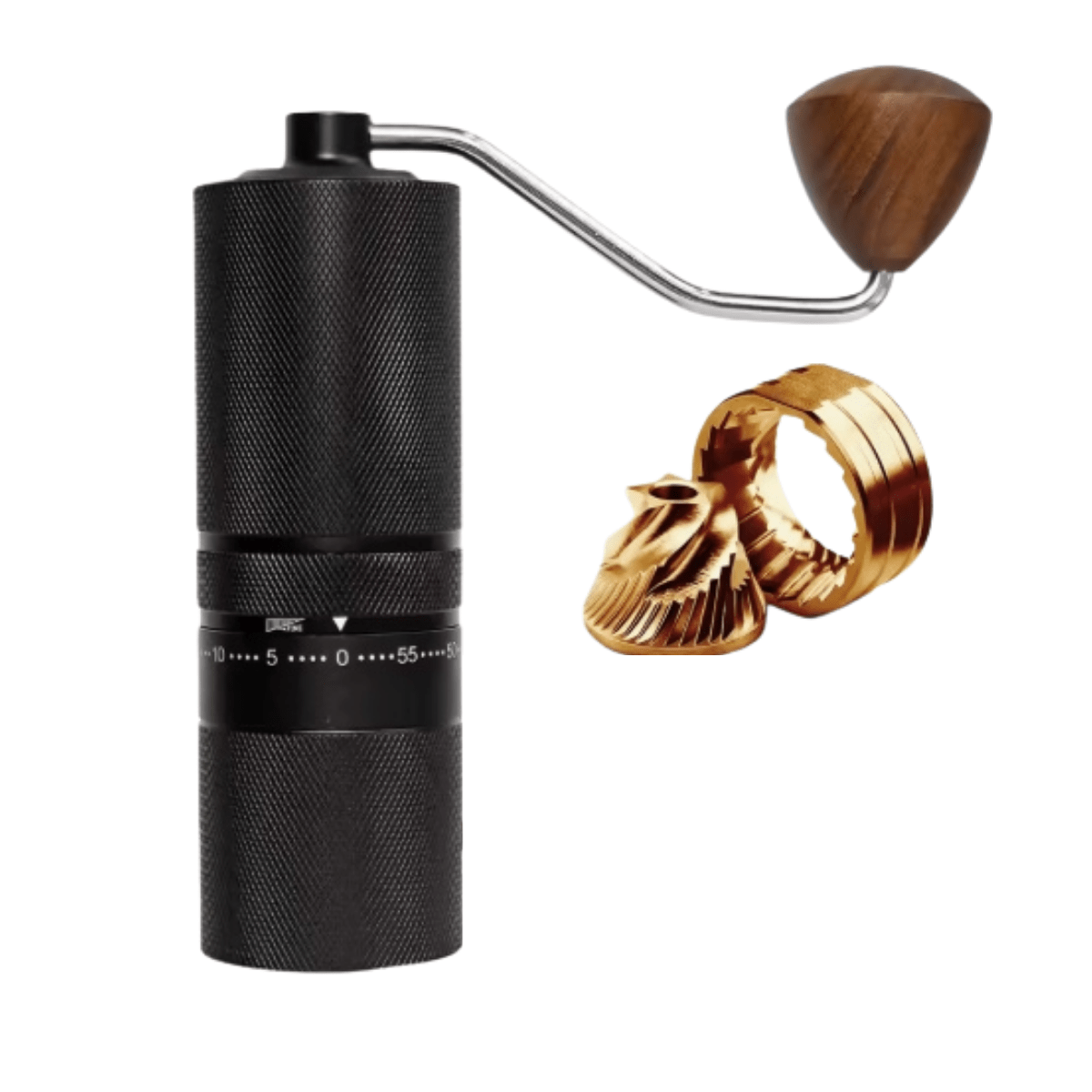 Manual Coffee Grinder – Titanium Burr Hand Grinder with 60 Grind Settings for Espresso, Pour Over & French Press - Baristas Tools