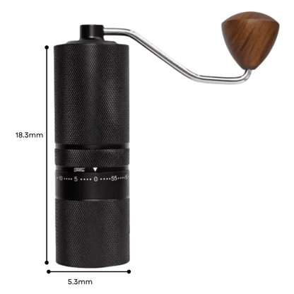 Manual Coffee Grinder – Titanium Burr Hand Grinder with 60 Grind Settings for Espresso, Pour Over & French Press - Baristas Tools