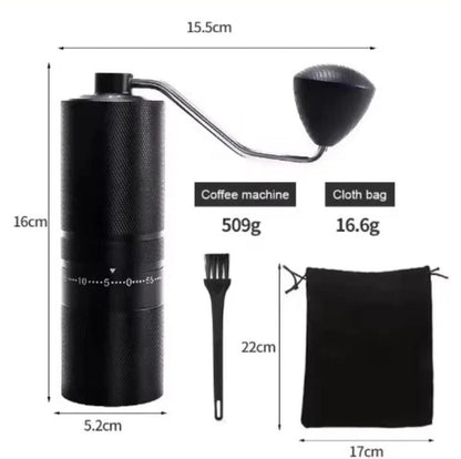 Manual Coffee Grinder with 10 - Star Stainless Steel Burr - Baristas Tools