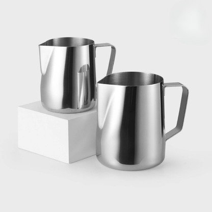 MILK JUG STAINLESS STEEL - Baristas Tools