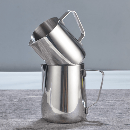 MILK JUG STAINLESS STEEL - Baristas Tools