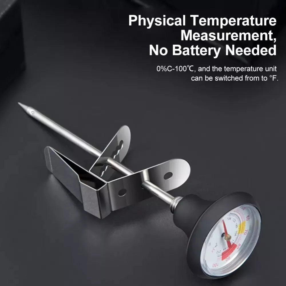 Milk Jug Thermometer with Clip – Instant Read for Perfect Milk Froth ☕ - Baristas Tools
