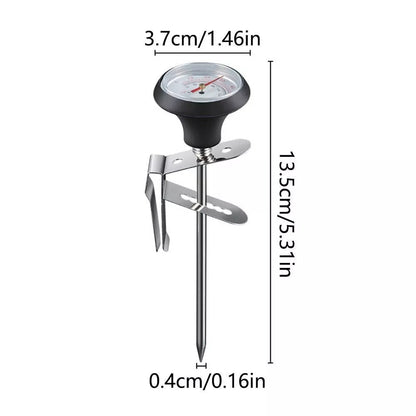 Milk Jug Thermometer with Clip – Instant Read for Perfect Milk Froth ☕ - Baristas Tools