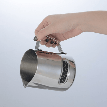 MILK JUG WITH BUILT - IN THERMOMETER 600ML - Baristas Tools