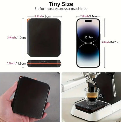 Mini Coffee Scale with Timer – USB Rechargeable & 0.1g Precision Focused - Baristas Tools