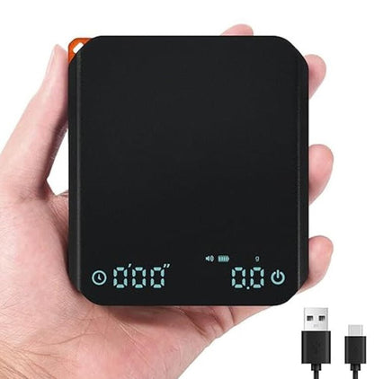 Mini Coffee Scale with Timer – USB Rechargeable & Precision Built - Baristas Tools