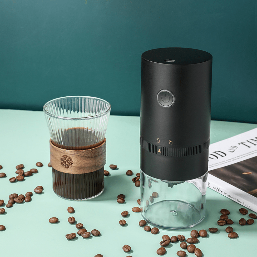 Portable Electric Coffee Grinder – USB Rechargeable Ceramic Burr Grinder for Travel, Camping & Home Brewing - Baristas Tools