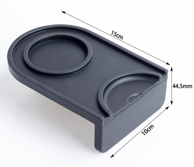 Premium Espresso Tamping Mat – Non - Slip Silicone Corner Mat with Tamper & Portafilter Holder - Baristas Tools
