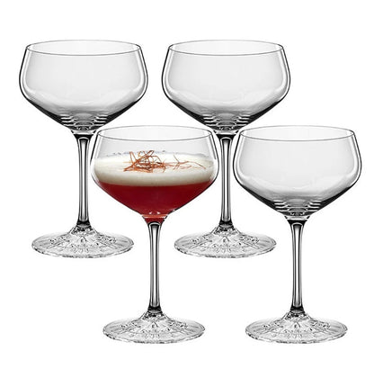 Spiegelau Perfect Serve Crystal Coupette Glasses – Set of 4 (235ml) - Baristas Tools