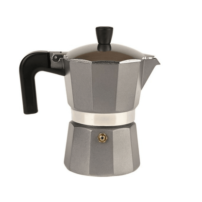 Stovetop Moka Pot 6 Cup Coffee Maker – Graphite Grey & Black - Baristas Tools