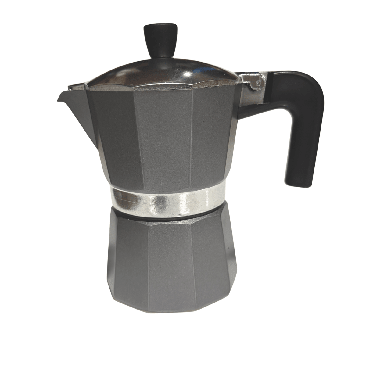 Stovetop Moka Pot 6 Cup Coffee Maker – Graphite Grey & Black - Baristas Tools