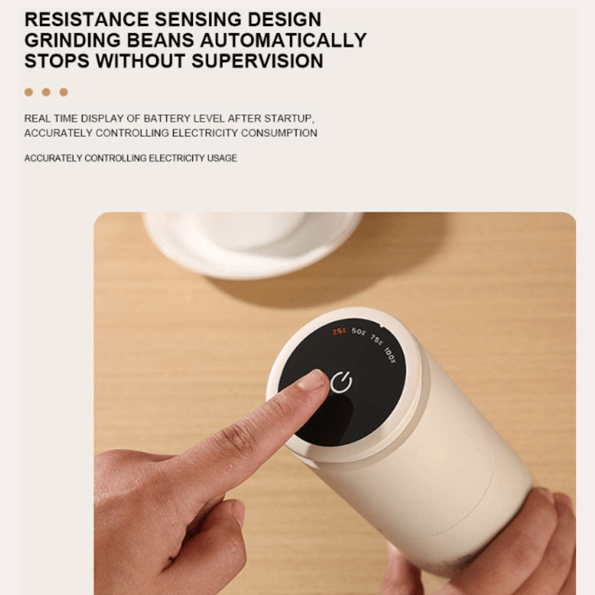 USB - C Rechargeable Coffee Grinder – Stainless Steel Burr | 38 Precision Settings - Baristas Tools